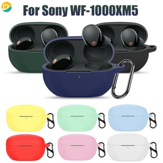 เคสหูฟังซิลิโคน กันฝุ่น ทนทาน พร้อมตะขอ สีแคนดี้ สําหรับ Sony WF-1000XM5