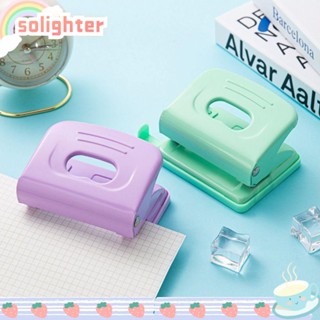 Solighter เครื่องเจาะกระดาษ ทรงกลม 2 รู ขนาด A4 สําหรับสมุดโน้ตบุ๊ก