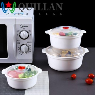 Quillan กล่องอุ่นไมโครเวฟ พร้อมฝาปิด ทรงกลม พลาสติก สําหรับก๋วยเตี๋ยว ซุป เครื่องมือห้องครัว กล่องอาหารกลางวัน