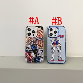 เคสแข็ง เคสไอโฟน iPhone 15 Pro Max iPhone 14 Pro Max iPhone 13 Pro Max iPhone 12 Pro Max Cartoon กันดั้ม Gundam Electroplating Design Hard Case