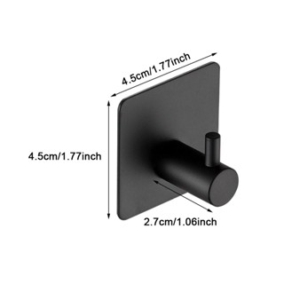 6 ชิ้น สเตนเลส ที่ถอดออกได้ ห้องนั่งเล่น ห้องนอน บ้าน ห้องครัว กาวในตัว กระเป๋าถือ สีดํา ที่แขวนเสื้อผ้า