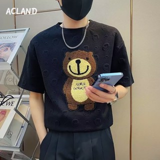 Acland เสื้อยืดผู้ชาย ผู้ชายเสื้อเชิ้ต เสื้อยืด ผ้านุ่ม ใส่สบาย ไม่หด ไม่ต้องรีด MTX2390KLF 36Z230909