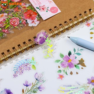 Sutee สติกเกอร์ ลายดอกไม้ ฉีกได้ สําหรับตกแต่งสมุดภาพ DIY