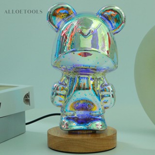 โคมไฟโปรเจคเตอร์ LED รูปหมี 3D เปลี่ยนสีได้ USB สําหรับตกแต่งห้องนอนเด็ก [alloetools.th]