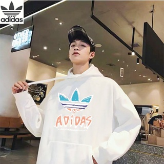 Adidas ของแท้ เสื้อกันหนาวแขนยาว มีฮู้ด พิมพ์ลายกราฟฟิติ ของแท้ 100% แฟชั่นสําหรับผู้ชาย