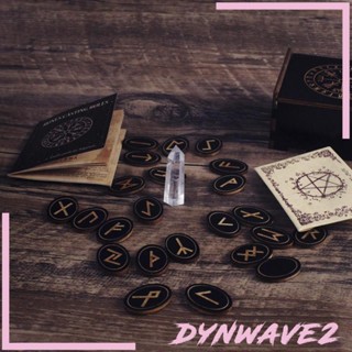 [Dynwave2] ชุดลูกพรุนไม้ ลายตัวอักษร 25 ชิ้น พร้อมหนังสือไกด์ สําหรับแม่มด