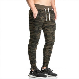 Muscle Sports Trousers Mens Camouflage Skinny Close up Ankle-Tied Fitness Pants Quick-Drying Breathable Casual Summer Thin JRIC