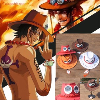 (Takashitree) หมวกคอสเพลย์ One Piece Portgas D Ace สไตล์คาวบอย สําหรับผู้ชาย ผู้หญิง