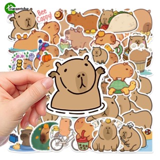 สติกเกอร์ ลายการ์ตูนกราฟฟิติ Capybara 50 ชิ้น/ชุด / สติกเกอร์รูปสัตว์น่ารัก / สติกเกอร์ตกแต่ง กันน้ํา สําหรับแล็ปท็อป, ขวดน้ํา, กระโปรงหลังคา / เครื่องเขียนสํานักงาน