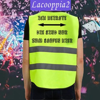 [Lacooppia2] เสื้อกั๊กสะท้อนแสง เพื่อความปลอดภัย สําหรับผู้ชาย เหมาะกับงานปาร์ตี้วันเกิด