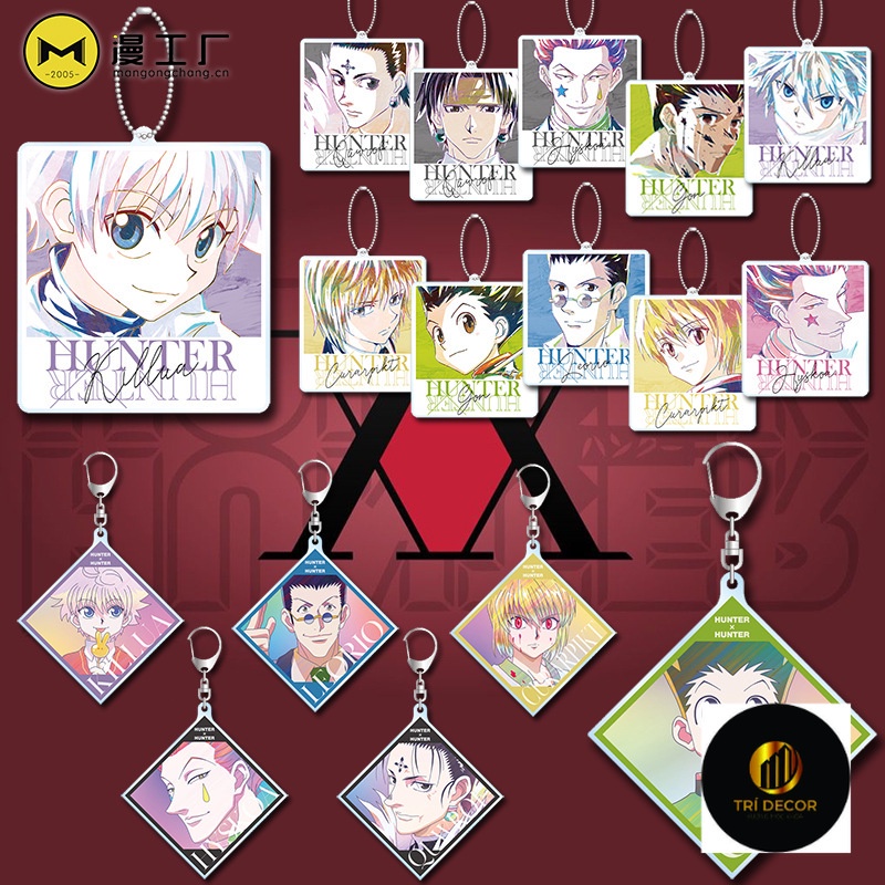 จี้ฮันเตอร์โรงงานมังงะ Killua Sisoko Kuro Kurapika พวงกุญแจจี้ลูกปัดอะคริลิค