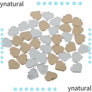 Ynatural ป้ายแท็กทองแดงเปล่า รูปหัวใจ ขนาด 15*16 มม. สําหรับวันวาเลนไทน์ 40 ชิ้น