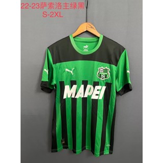 เสื้อกีฬาแขนสั้น ลายทีมชาติฟุตบอล Sassuolo 23-23 S-XXL ชุดเหย้า แห้งเร็ว AAA