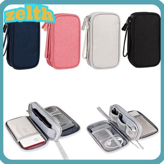 Zelth กระเป๋าจัดเก็บอุปกรณ์ชาร์จ USB สองชั้น แบบพกพา