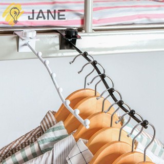 Jane ตะขอแขวนเสื้อผ้า เหล็ก สีเงิน ทนทาน ประหยัดพื้นที่ สําหรับหอพัก บ้าน