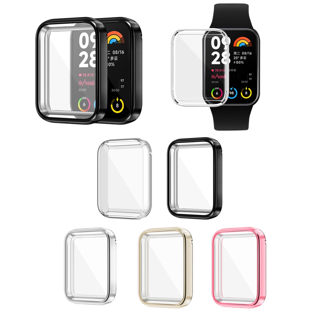 เคสป้องกันหน้าจอ TPU ชุบไฟฟ้า แบบบาง สําหรับ Xiaomi Mi Band 8 Pro MiBand 8 Pro