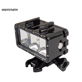 ☼Wt ไฟแฟลช LED กันน้ํา 30 เมตร สําหรับกล้อง GoPro Hero 4/5 Xiaoyi