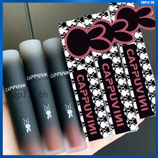 Black Rabbit Velvet Matte Lipstick LongLasting Lip Gloss for NonStick Cup Perfect Lips Makeup แต่งหน้าสำหรับริมฝีปาก nonstick cup 6 สี ซอฟต์มิสต์ สีน้ำตาลเกาลัด ลิปสีแดง (top11.th)