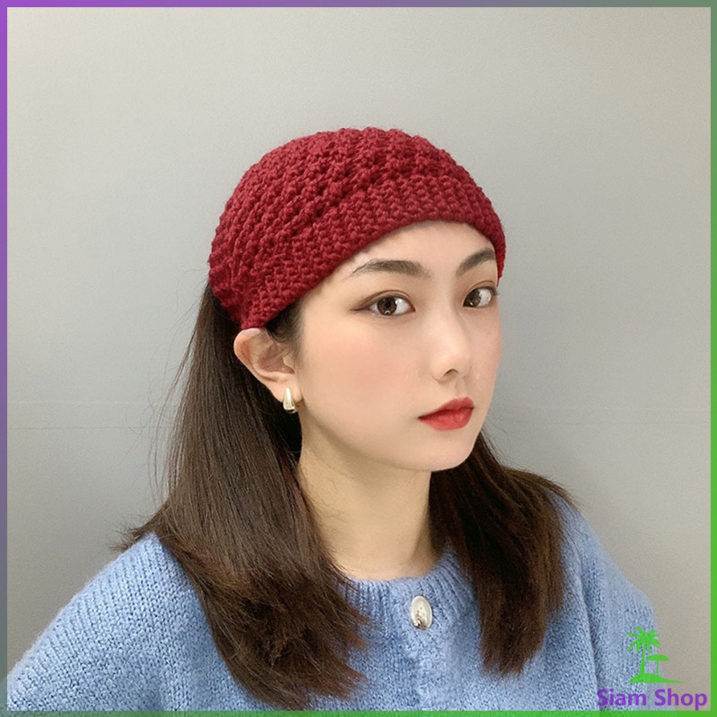 SIAM ผ้าคาดผมวินเทจ ไหมพรมถักเครื่อง เหมาะกับฤดูหนาว สําหรับผู้หญิง headband