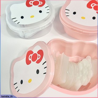 กล่องเบนโตะ 400 มล. Kawaii Sanrio HelloKitty การ์ตูนน่ารักกล่องบรรจุของใช้ในครัวเรือนขนมขบเคี้ยวขนมกล่องถนอมอาหารกล่องอาหารกลางวัน (twinkle.th)