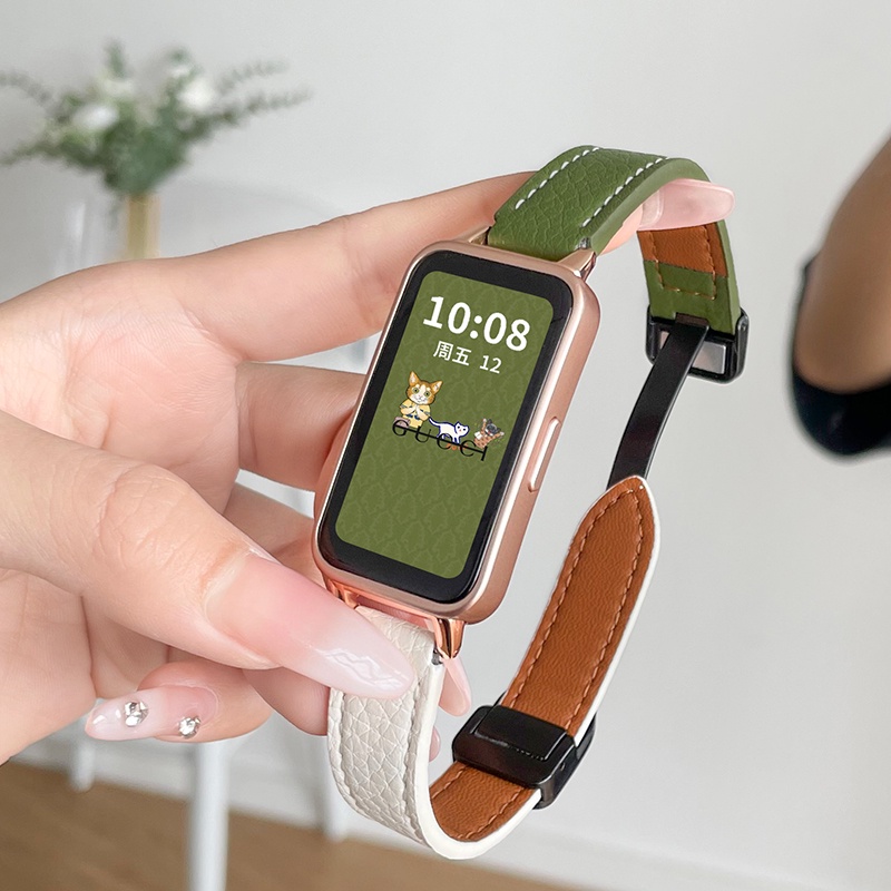 สายนาฬิกาข้อมือหนัง หรูหรา แบบเปลี่ยน สําหรับ Oppo Band 2 Oppo Band2