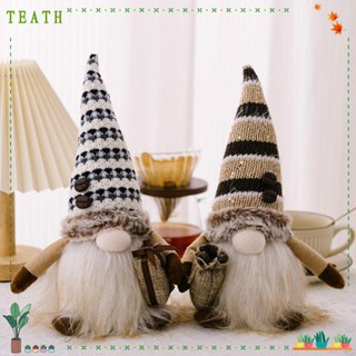 Teath ตุ๊กตาโนม Merry Christmas Navidad Natal Glowing Gnome ไร้หน้า ของขวัญ สําหรับตกแต่งบ้าน คริสต์มาส