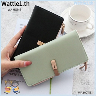 Wttle กระเป๋าสตางค์ใบยาว หนัง PU ทรงคลัทช์ ประดับพู่ ใส่เหรียญได้