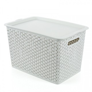 GlobalHouse GOME ตะกร้าพลาสติกมีฝาปิด รุ่น CRUZ 2024 ขนาด 27…