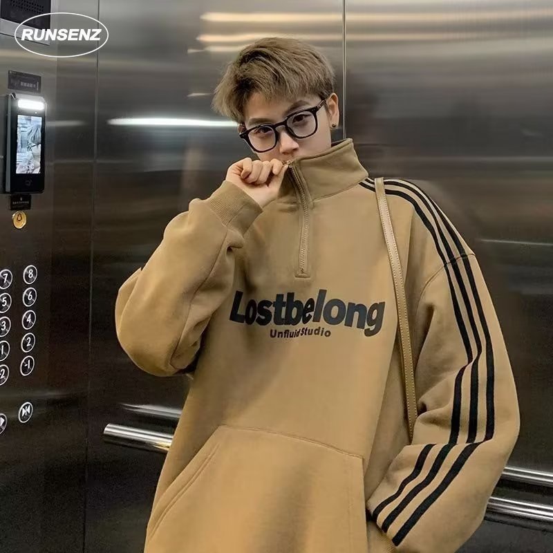 เสื้อโปโลลําลอง คอเต่า ลายทาง ทรงหลวม พลัสไซซ์ แฟชั่นเกาหลี สําหรับผู้ชาย M-8XL
