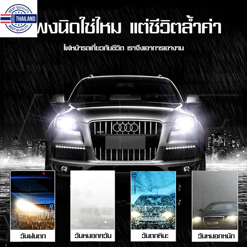 AINE STORE 2 pcs LED ไฟหน้ารถ 110W 20000LM 6000K/8000K/4300K แสงสีขาว H4 H7 H11 H13 HB3/9005 HB4/900