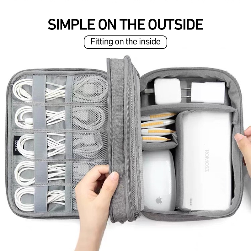 กระเป๋า เก็บสายชาร์จ วัสดุ EVA กันกระแทก แรงกด สำหรับใส่ฮาร์ดดิสก์ไดรฟ์และอุปกรณ์ดิจิตอลต่างๆ - รูปที่ 4