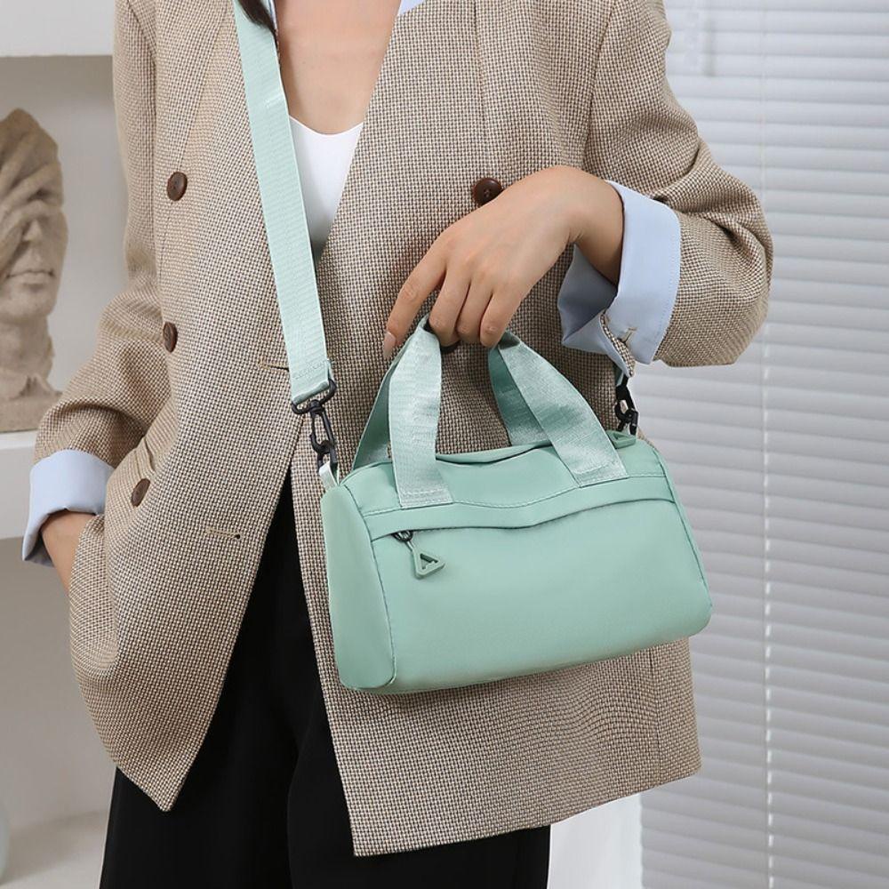 UUMIR กระเป๋าสะพาย 2 in 1, กระเป๋าสะพายข้างสีทึบผ้า, กระเป๋า Tote อเนกประสงค์แบบพกพาของขวัญ