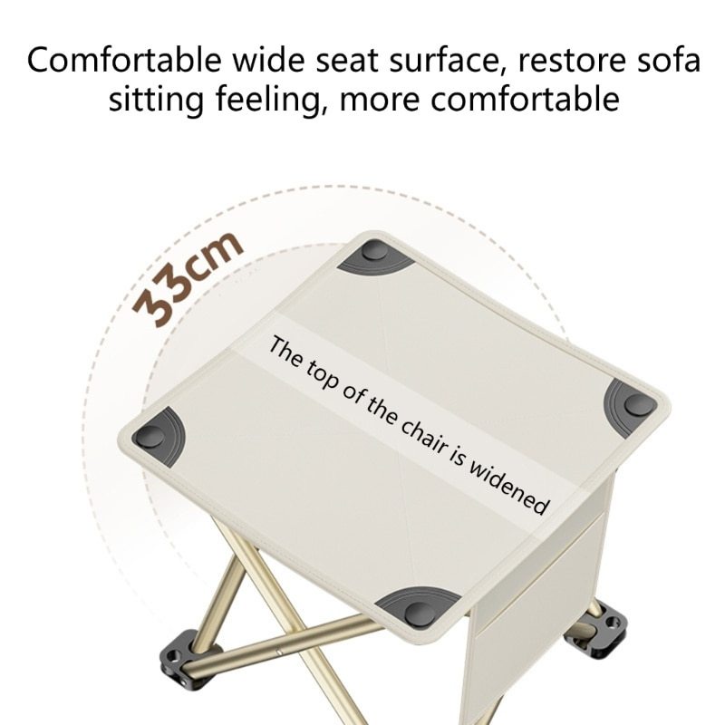 เก้าอีกพับได้ เก้าอี้สนามพกพา แถมถุงเก็บ ใช้งานกางเต็นท์ เดินป่า ตกปลา ปิคนิค และกิจกรรมกลางแจ้ง - รูปที่ 4