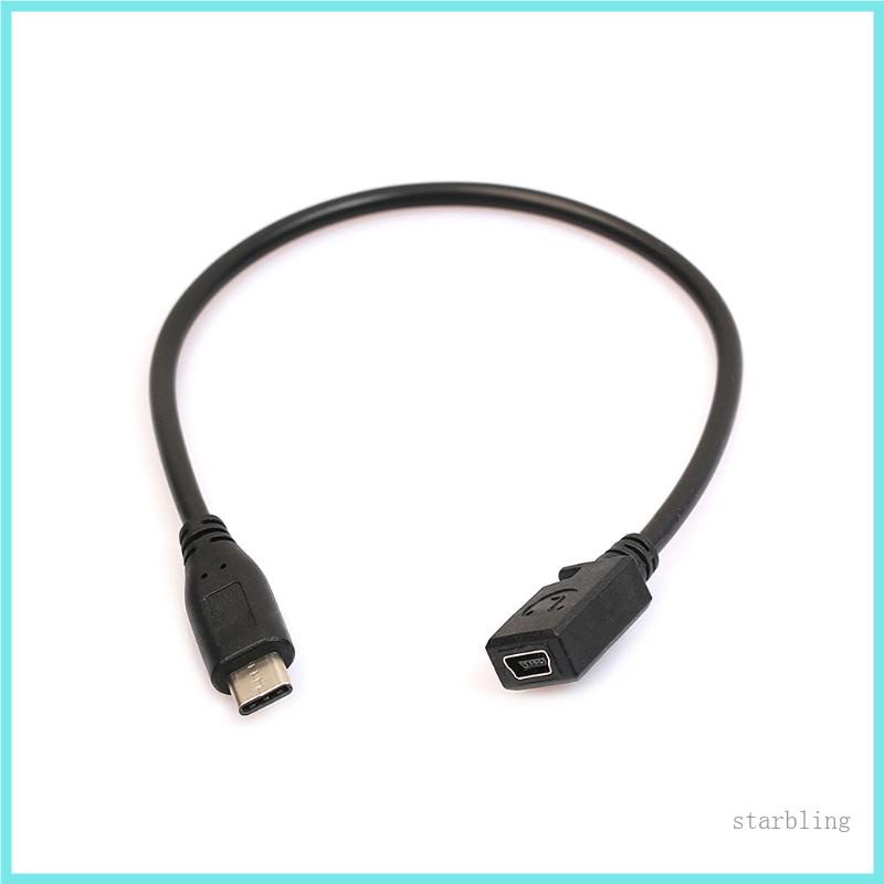 Star Type C USB 3 1 Male to Mini USB Female สายชาร์จข้อมูล สําหรับ Nexus 6P