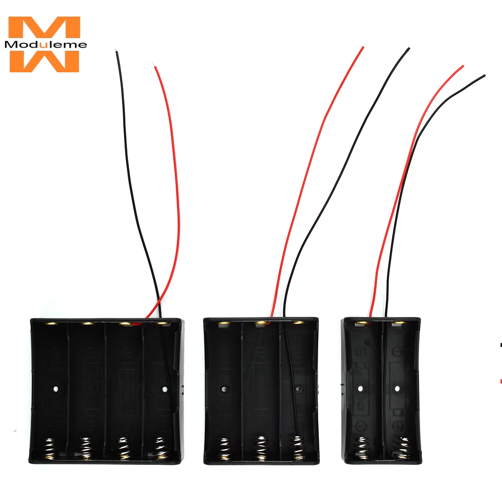 18650 คลิปแบตเตอรี่ 2/3/4 ช่อง 3.7V DIY กล่องจัดเก็บแบตเตอรี่ กล่องแบตเตอรี่ พลาสติก พร้อมตะกั่วเชื่อมต่อ ไม่มีแบตเตอรี่