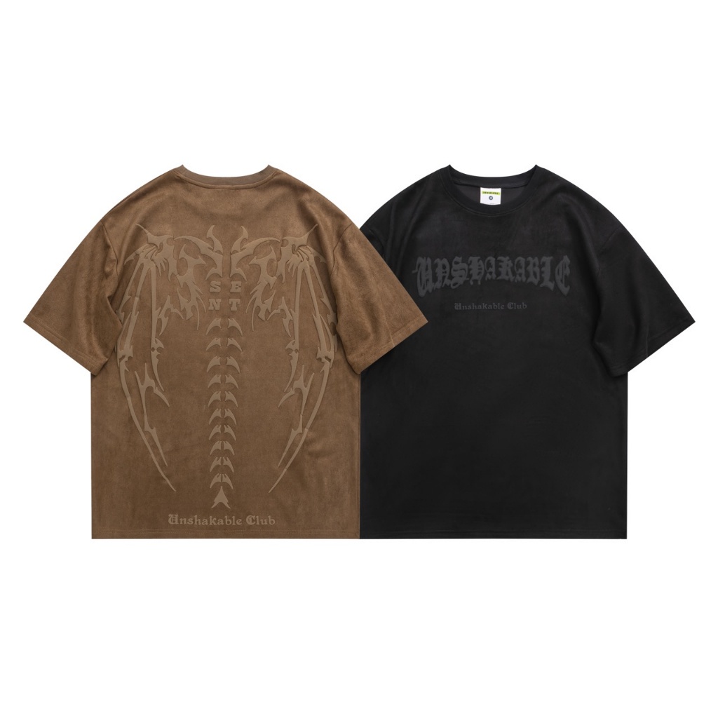 S-5XL spaceboy เสื้อยืดโอเวอร์ไซส์แขนสั้น Unisex ลาย “ Unshakable Club ” [S665]