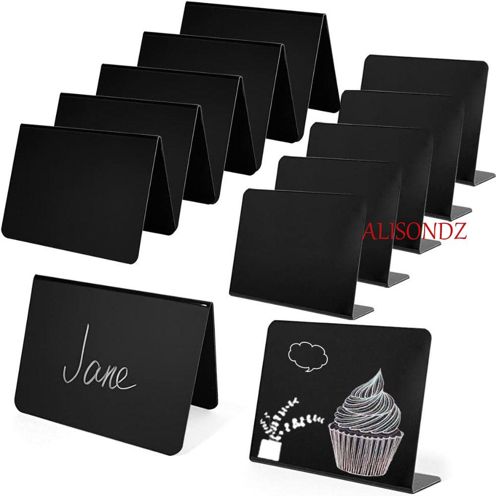 Alisondz กระดานข้อความ ปาร์ตี้วันเกิด บุฟเฟ่ต์ แท็ก ร้านค้า สํารอง เขียน ขาตั้ง โต๊ะ มาร์กเกอร์ กระดานดํา ขนาดเล็ก