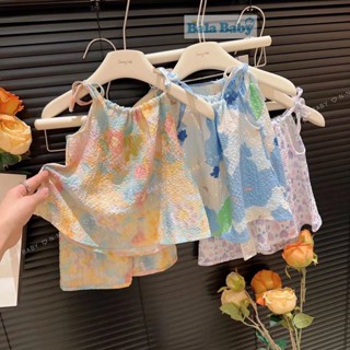 ชุดเสื้อสายเดี่ยว และกางเกงขาสั้น ชุดเซ็ท แฟชั่นฤดูร้อน สไตล…