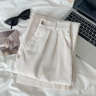 TAYCEN S-4XL กางเกงขายาว ขาตรง เอวสูง ทรงหลวม สไตล์เกาหลี สําหรับผู้หญิง
