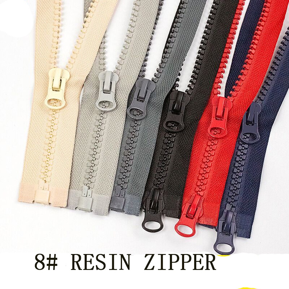 (1 ชิ้น) ซิปเรซิน 8# แบบเปลี่ยน สําหรับซิปเดี่ยว และคู่