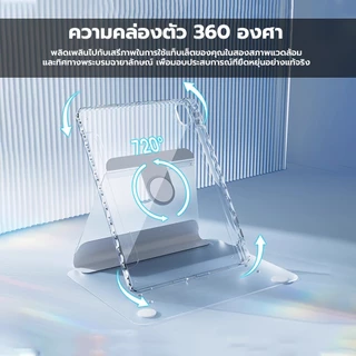 GOOJODOQ เคสกระจกคริสตัลใส สําหรับ iPad Gen7 8 9 10.2 air4 5 10.9 Pro11 gen10 10.9 mini6 mini7 8.3