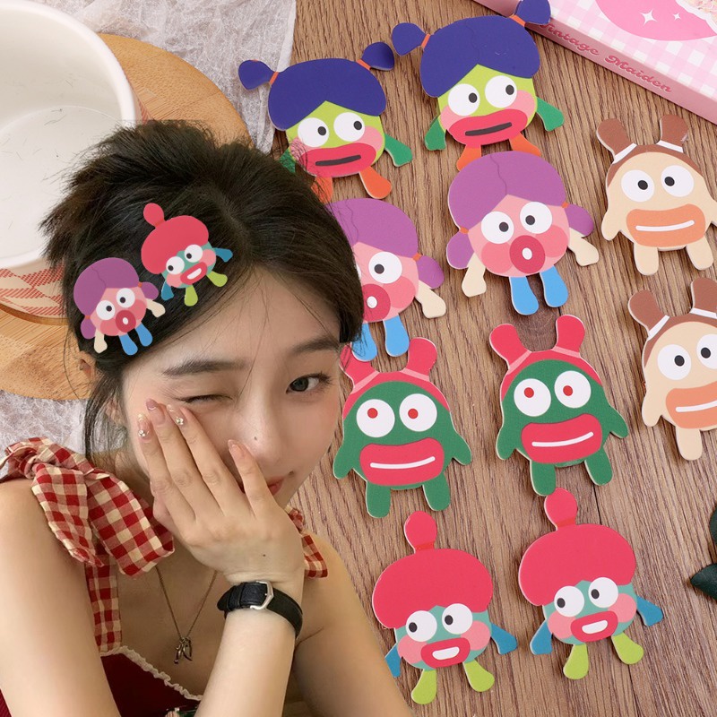 กิ๊บติดผม รูปตุ๊กตาการ์ตูนไส้กรอก และดาวน่ารัก แบบสร้างสรรค์ แฟชั่นฤดูใบไม้ร่วง และฤดูหนาว