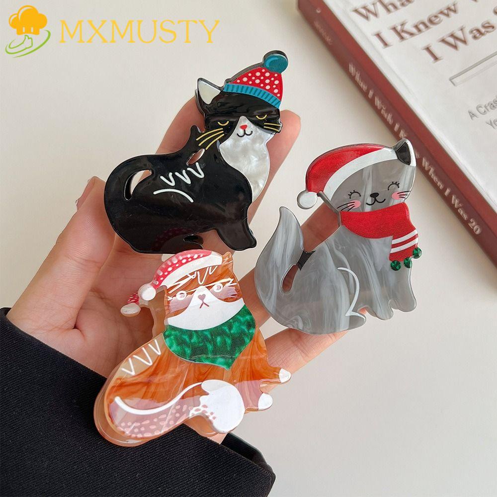 Mxmusty กิ๊บติดผมอะคริลิค ลายการ์ตูนสัตว์ ฉลาม สไตล์เกาหลี หรูหรา สําหรับผู้หญิง