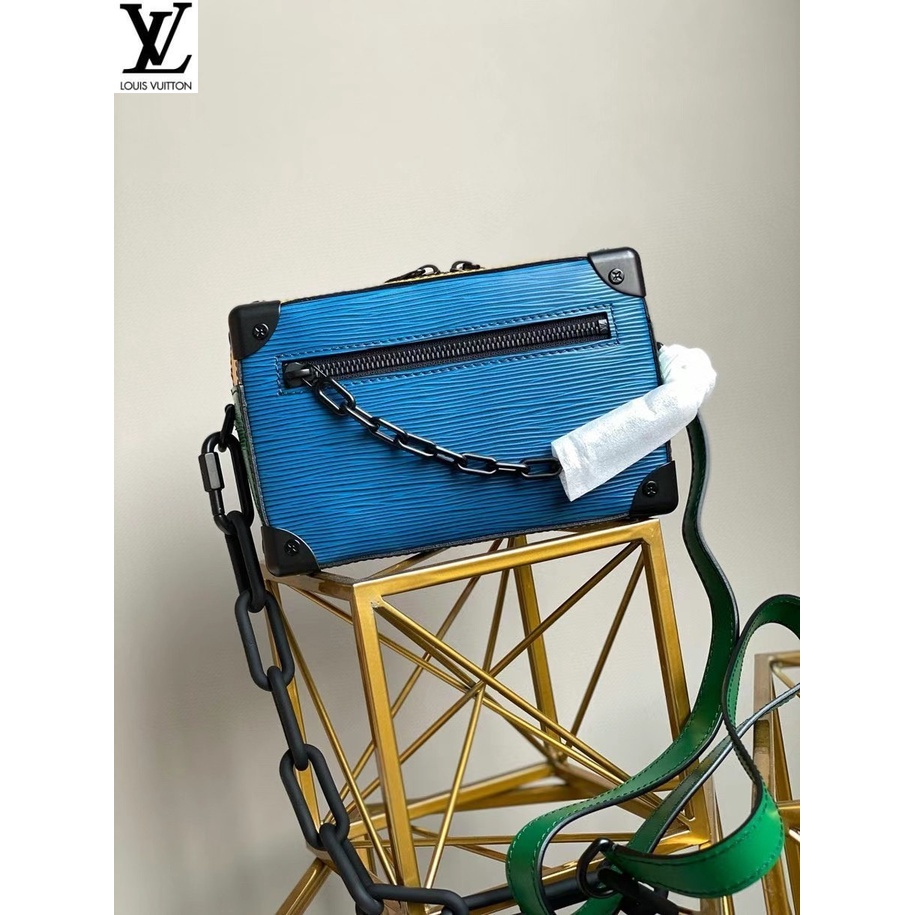หลุยส์วิตตอง Louis Vuitton กระเป๋าถือ lv 0 💰 m68721 บล็อกสีน้ำระลอกบรรจุกล่อง m44480 มินิกระเป๋าสะพายไหล่นุ่ม sxs9