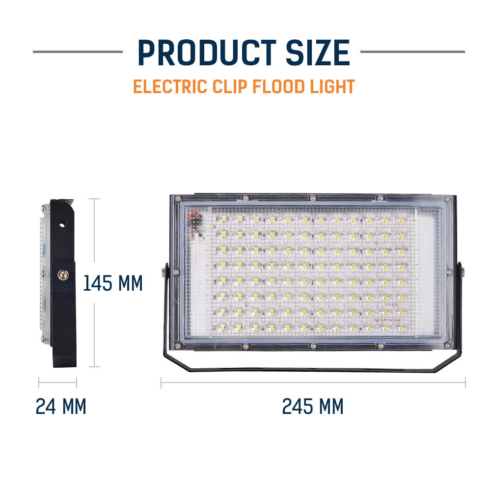 สปอตไลท์ ไฟสว่าง Spotlight LED 100W DC 12V (ใช้ไฟ12V) แสงขาว สายยาว1.1เมตร
