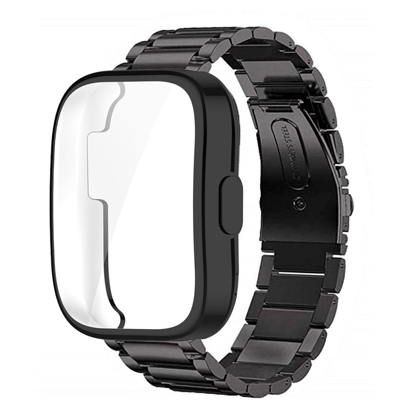 เคสสมาร์ทวอทช์+สาย amazfit bip5 สายนาฬิกาข้อมือ สเตนเลสสตีล สําหรับ Amazfit Bip 5 Bip5 Smart Watch Strap