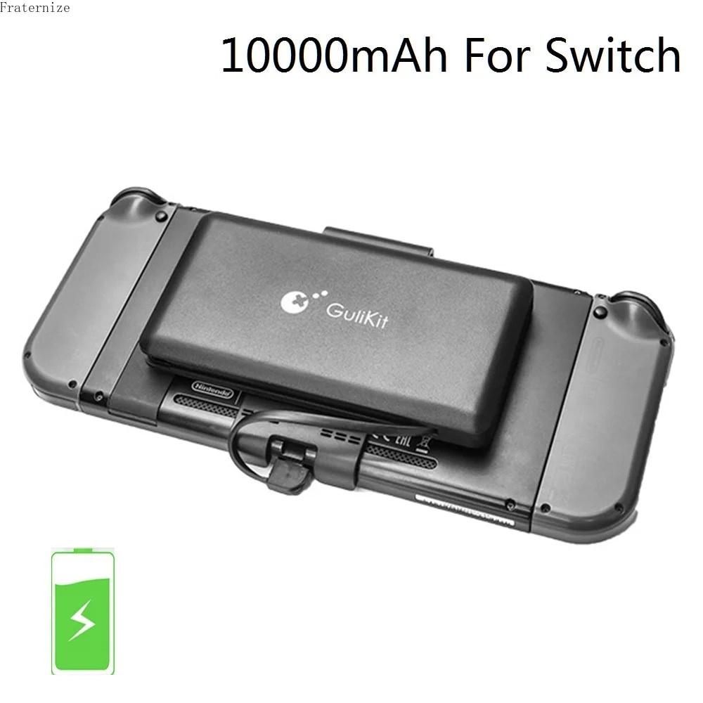 Portable Power Bank For Nintendo Switch Back Clip Power Pack Phone Tablet USB TypeC External Fast Charging Battery Case