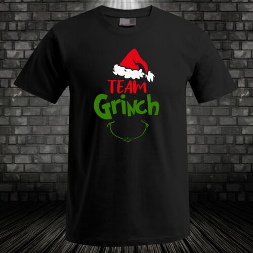 Team Grinch Christmas Shirt T-Shirt Black Fun Shirt Short T Trendy Unique Street Classic Casual T-Sh