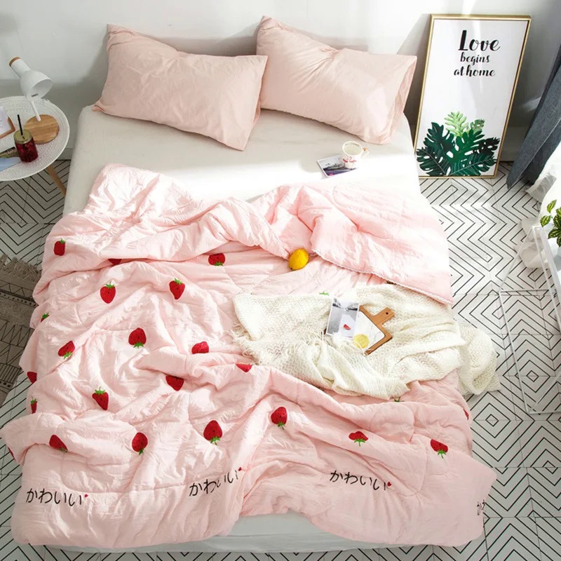 110X 150CM Summer quilt cover air conditioning cool child student cartoon single machine washable  w