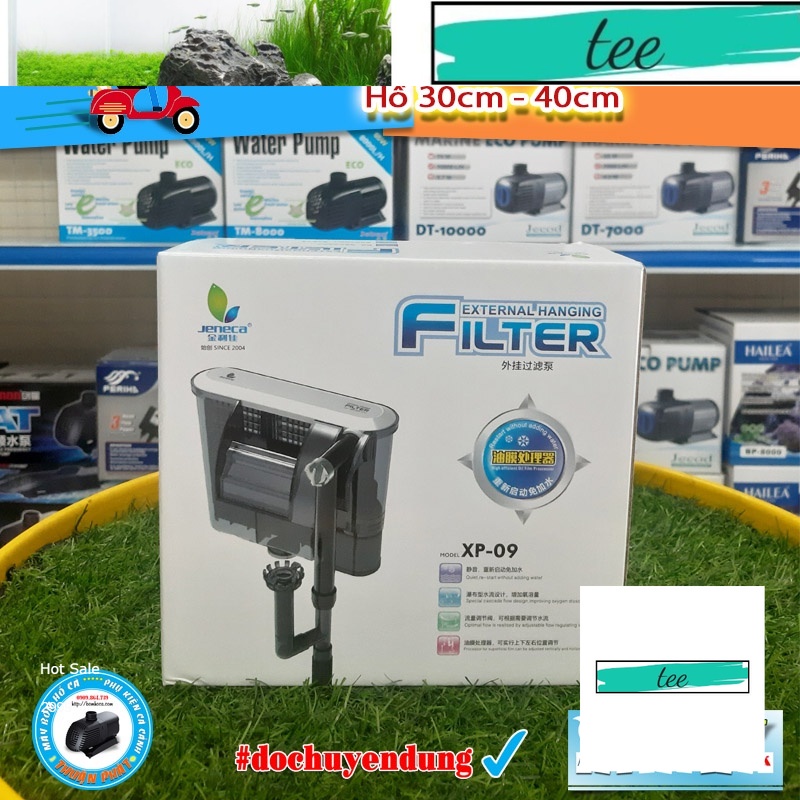 กรองน้ําตก กรองแขวนตู้ปลา JENECA XP-09 (XP09 3.5w 200L/H) (QA)